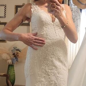 MORILEE Ivory And White Lace Dress